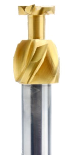 Coated carbide form cutter with a shaped profile ground into the cutting head.